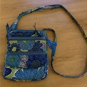 Vera Bradley Vibrant Blue and Green Crossbody Bag